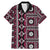 Fiji Masi Tapa Pattern Pink Family Matching Mermaid Dress and Hawaiian Shirt - Polynesian Pride