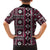 Fiji Masi Tapa Pattern Pink Family Matching Off The Shoulder Long Sleeve Dress and Hawaiian Shirt - Polynesian Pride