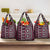 Fiji Masi Tapa Pattern Pink Grocery Bag - Polynesian Pride
