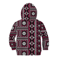 Fiji Masi Tapa Pattern Pink Kid Hoodie - Polynesian Pride