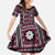 Fiji Masi Tapa Pattern Pink Kid Short Sleeve Dress - Polynesian Pride
