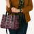 Fiji Masi Tapa Pattern Pink Leather Bag - Polynesian Pride