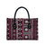 Fiji Masi Tapa Pattern Pink Leather Bag - Polynesian Pride