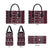 Fiji Masi Tapa Pattern Pink Leather Bag - Polynesian Pride