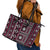 Fiji Masi Tapa Pattern Pink Leather Tote Bag - Polynesian Pride