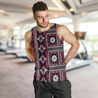 Fiji Masi Tapa Pattern Pink Men Tank Top - Polynesian Pride