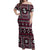 Fiji Masi Tapa Pattern Pink Off Shoulder Maxi Dress - Polynesian Pride