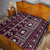 Fiji Masi Tapa Pattern Pink Quilt - Polynesian Pride