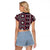 Fiji Masi Tapa Pattern Pink Raglan Cropped T Shirt - Polynesian Pride