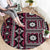 Fiji Masi Tapa Pattern Pink Round Carpet - Polynesian Pride