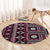 Fiji Masi Tapa Pattern Pink Round Carpet - Polynesian Pride