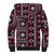 Fiji Masi Tapa Pattern Pink Sherpa Hoodie - Polynesian Pride