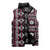 Fiji Masi Tapa Pattern Pink Sleeveless Puffer Jacket - Polynesian Pride
