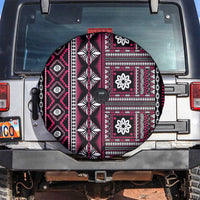 Fiji Masi Tapa Pattern Pink Spare Tire Cover - Polynesian Pride
