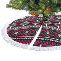 Fiji Masi Tapa Pattern Pink Tree Skirt - Polynesian Pride