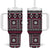 Fiji Masi Tapa Pattern Pink Tumbler With Handle - Polynesian Pride
