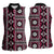 Fiji Masi Tapa Pattern Pink Women Sleeveless Polo Shirt - Polynesian Pride