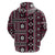 Fiji Masi Tapa Pattern Pink Zip Hoodie - Polynesian Pride