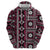 Fiji Masi Tapa Pattern Pink Zip Hoodie - Polynesian Pride
