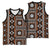 Fiji Masi Tapa Pattern Orange Basketball Jersey - Polynesian Pride