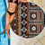 Fiji Masi Tapa Pattern Orange Beach Blanket - Polynesian Pride
