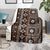 Fiji Masi Tapa Pattern Orange Blanket - Polynesian Pride