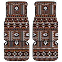 Fiji Masi Tapa Pattern Orange Car Mats - Polynesian Pride