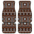 Fiji Masi Tapa Pattern Orange Car Mats - Polynesian Pride
