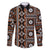 Fiji Masi Tapa Pattern Orange Family Matching Off Shoulder Maxi Dress and Hawaiian Shirt - Polynesian Pride