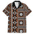 Fiji Masi Tapa Pattern Orange Family Matching Puletasi and Hawaiian Shirt - Polynesian Pride