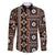 Fiji Masi Tapa Pattern Orange Family Matching Puletasi and Hawaiian Shirt - Polynesian Pride