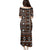 Fiji Masi Tapa Pattern Orange Family Matching Puletasi and Hawaiian Shirt - Polynesian Pride