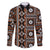 Fiji Masi Tapa Pattern Orange Family Matching Short Sleeve Bodycon Dress and Hawaiian Shirt - Polynesian Pride