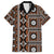 Fiji Masi Tapa Pattern Orange Hawaiian Shirt - Polynesian Pride