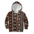Fiji Masi Tapa Pattern Orange Kid Hoodie - Polynesian Pride