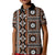 Fiji Masi Tapa Pattern Orange Kid Polo Shirt - Polynesian Pride