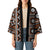 Fiji Masi Tapa Pattern Orange Kimono - Polynesian Pride