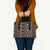 Fiji Masi Tapa Pattern Orange Leather Bag - Polynesian Pride