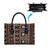 Fiji Masi Tapa Pattern Orange Leather Bag - Polynesian Pride