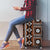 Fiji Masi Tapa Pattern Orange Luggage Cover - Polynesian Pride