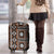 Fiji Masi Tapa Pattern Orange Luggage Cover - Polynesian Pride