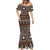 Fiji Masi Tapa Pattern Orange Mermaid Dress - Polynesian Pride