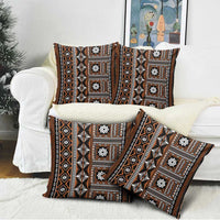 Fiji Masi Tapa Pattern Orange Pillow Cover - Polynesian Pride