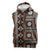 Fiji Masi Tapa Pattern Orange Sleeveless Hoodie - Polynesian Pride