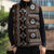 Fiji Masi Tapa Pattern Orange Sleeveless Puffer Jacket - Polynesian Pride