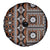 Fiji Masi Tapa Pattern Orange Spare Tire Cover - Polynesian Pride