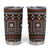 Fiji Masi Tapa Pattern Orange Tumbler Cup - Polynesian Pride