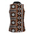 Fiji Masi Tapa Pattern Orange Women Sleeveless Polo Shirt - Polynesian Pride