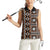 Fiji Masi Tapa Pattern Orange Women Sleeveless Polo Shirt - Polynesian Pride