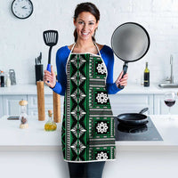 Fiji Masi Tapa Pattern Green Apron - Polynesian Pride